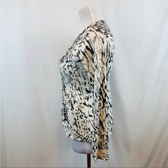 INC Animal Print Sequins Cardigan Sz M - Picture 5 of 7